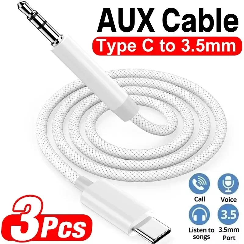 Car Jack - Cabo de Áudio AUX USB C