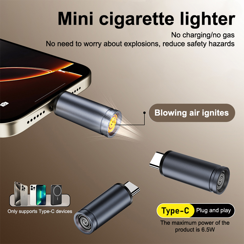 Mini isqueiro portátil tipo C, - Spark Plug avaliação e preço